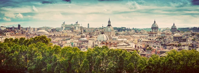  Panorama van de oude stad Rome, Italië. Vintage © Photocreo Bednarek