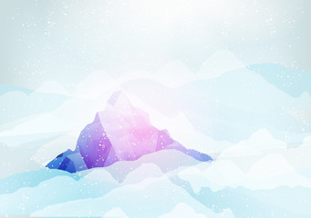 Mountain Abstract Background - Vector Illustration