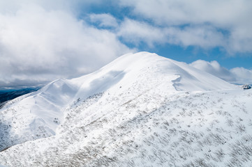 Mt Feathertop, 2nd highest peak in Victorian Alps, Australia, in winter
