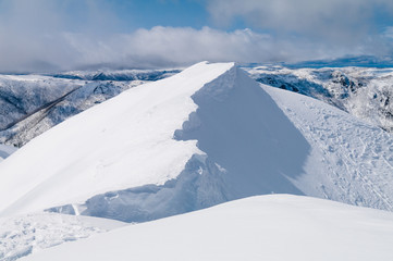 Winter on Mt Feathertop, 2nd highest peak in Victorian Alps, Australia © Ashley Whitworth