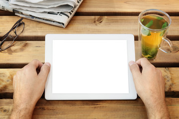 Digital tablet with blank screen © Brian Jackson