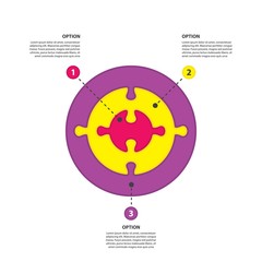 Bright Puzzle circles - Vector Presentation Infographic Template, Isolated on a White Background