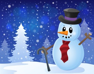 Winter snowman topic image 8