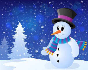 Winter snowman topic image 9