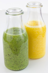 Freshly prepared fruit juice.