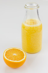 Freshly prepared fruit juice.