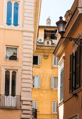 Naklejka premium Traditional old buildings Street view in Rome, ITALY