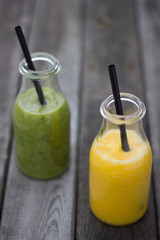 Freshly prepared fruit juice.