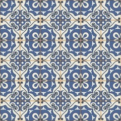 Gorgeous seamless patchwork pattern. Moroccan tiles ornaments. 