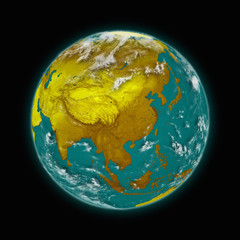 Southeast Asia on planet Earth