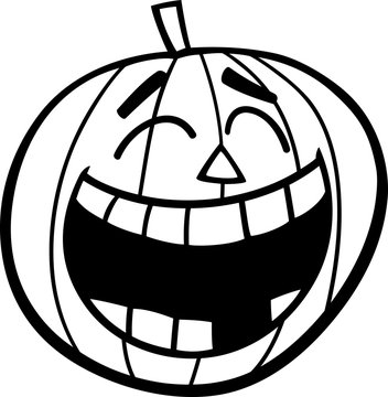 Laughing Pumpkin Coloring Page