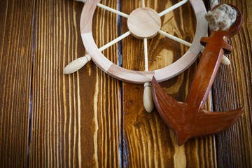 Decorative wooden steering wheel