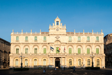 Fototapeta na wymiar The main building of the University of Catania