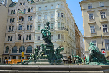Obraz premium Donner Fountain, Vienna, Austria