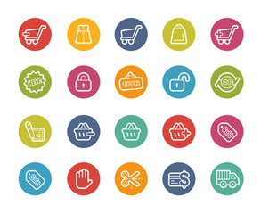 Shopping Icons -- Printemps Series