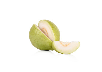 Guava fruit on white background