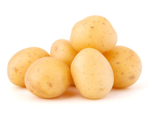 new potato tuber isolated on white background cutout
