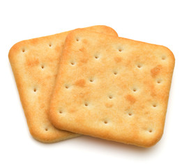 Dry cracker cookies isolated on white background cutout