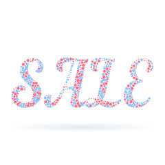 Word Sale in the form of snowflakes and stars