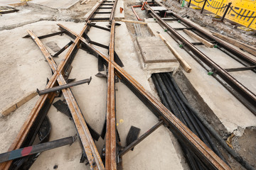 Sanierungsarbeiten an den Strassenbahngleisen