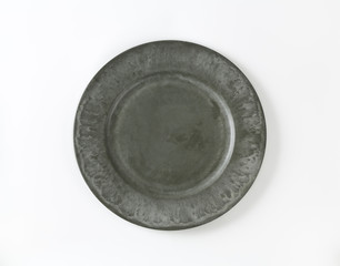 Gray dinner plate