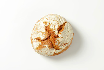 Fresh round loaf of bread