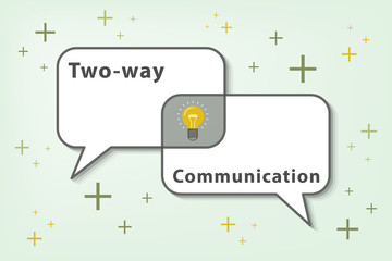 two ways communication (Vector eps10)