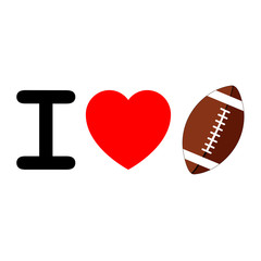 Icono aislado I love rugby © teracreonte