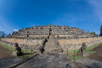 Borobudur temple near Yogyakarta on Java island