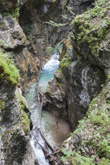 National park in the Austria, Tscheppaschlucht, Carinthia, high resolution photos of waterfalls, river, path, stairs, bridges