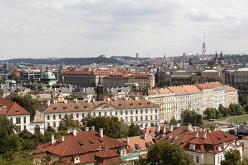 Fototapeta na wymiar Вид на Прагу сверху. Чехия.