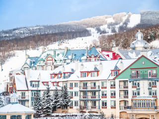 Fototapeta premium Mount-Tremblant, Quebec, Canada ski resort village