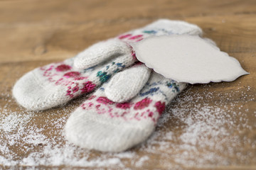 knitted mittens
