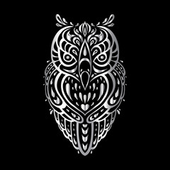Owl. Tribal pattern