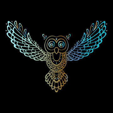 Owl. Tribal pattern