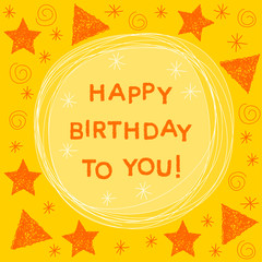 funny card background with hand drawn simple graphic elements