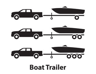Fototapeta premium Boat trailers,symbol