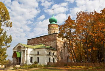 Fototapeta na wymiar Boris and Gleb Cathedral in the monastery of Boris and Gleb, Yaroslavl region, Russia