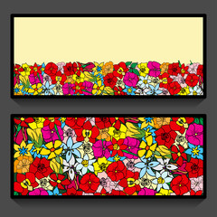 flowers pattern cards