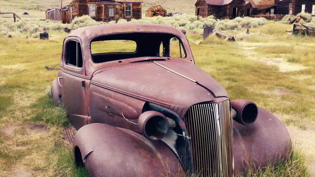 1937 Chevrolet rusted out in Bodie State Historic Park