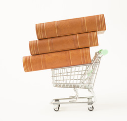 Shopping cart with books - 92164110