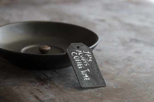 Fototapeta coffee saucer and coffee beans