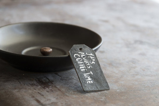 Fototapeta coffee saucer and coffee beans