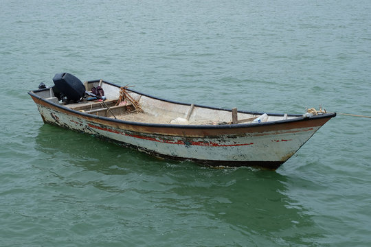 Small boat on the sea