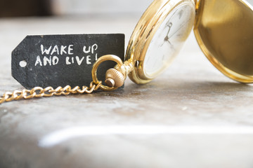 wake up and live and pocket watch
