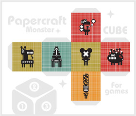 Paper cube for children games and decoration.