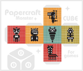 Paper cube for children games and decoration.