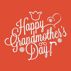 Happy Grandmother's day lettering