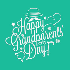 Happy Grandparents' Day lettering