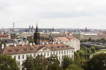 Deurstickers Вид на Прагу. Чехия. © aphonua